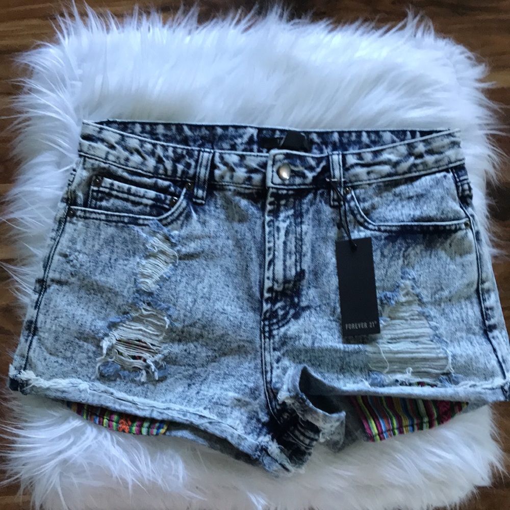 🎉HP🎉Forever 21 Denim Shorts Light Wash